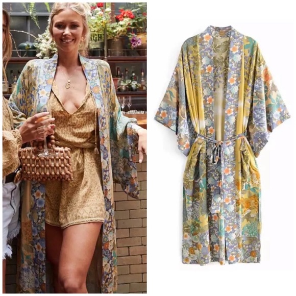 Tops - SOLD OUT Yellow Gypsy Willow Floral Open Kimono Duster